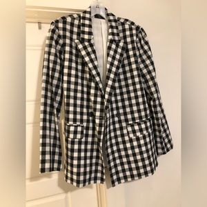 Vici Black and White Checkered Blazer